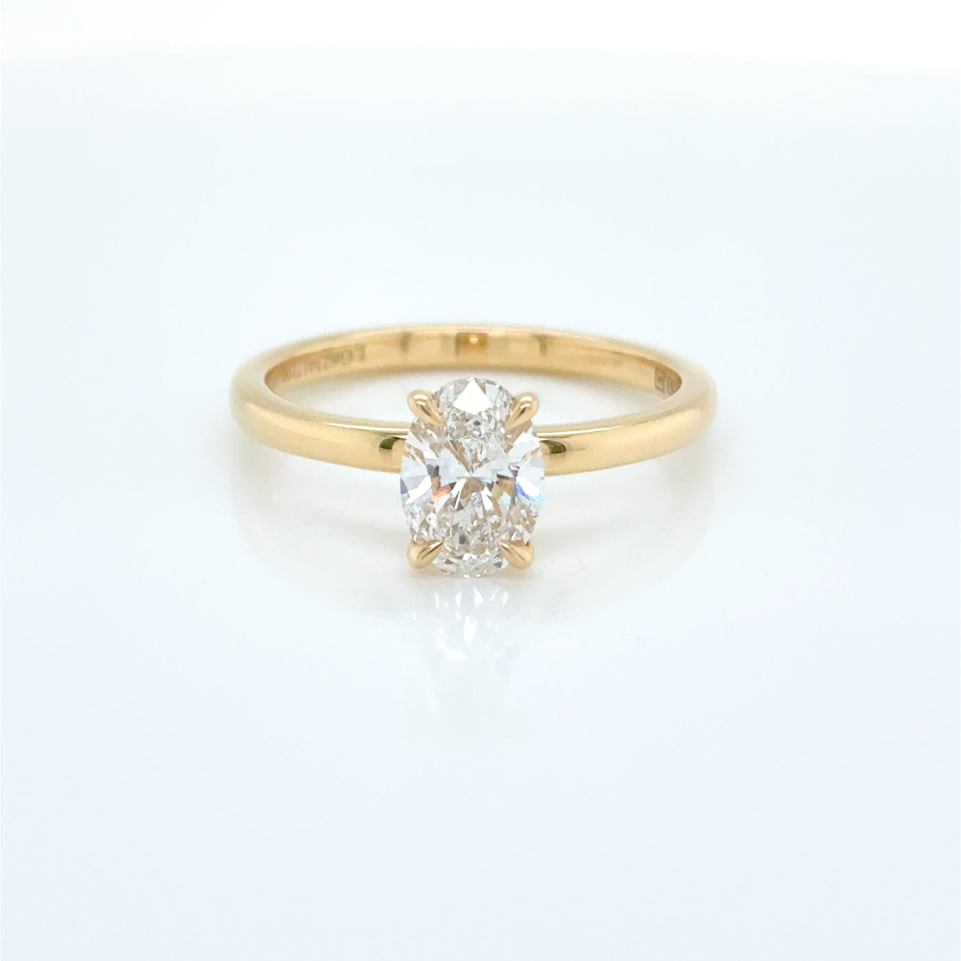 Oval Cut 1.00ct Lab Diamond Claw Set Solitaire Engagement Ring