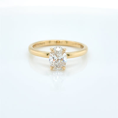 Oval Cut 1.00ct Lab Diamond Claw Set Solitaire Engagement Ring