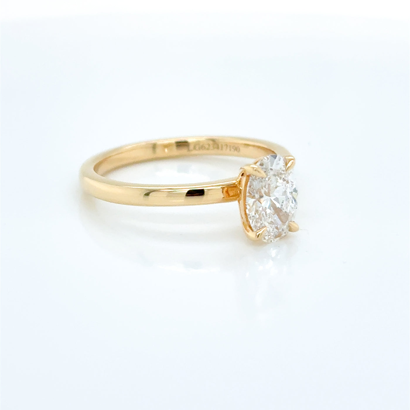 Oval Cut 1.00ct Lab Diamond Claw Set Solitaire Engagement Ring