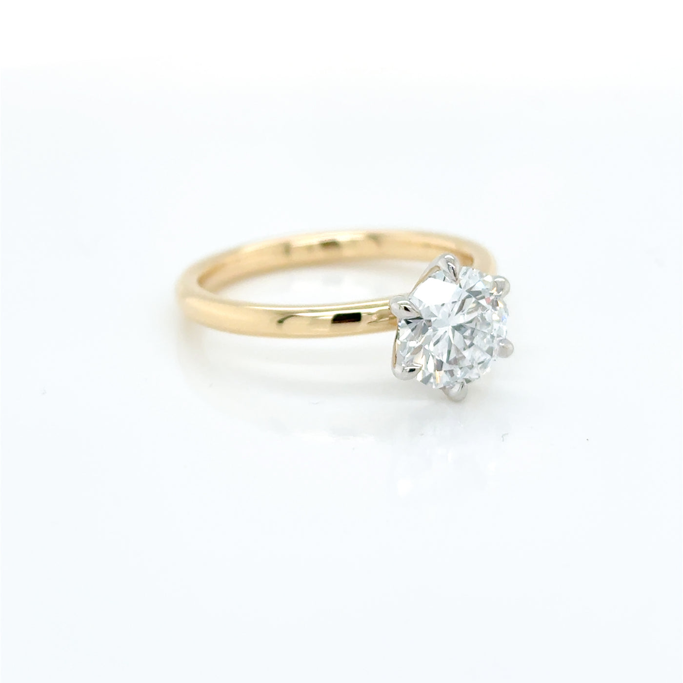 Round Brilliant Cut 1.50ct Lab Diamond Claw Set Solitaire Engagement Ring