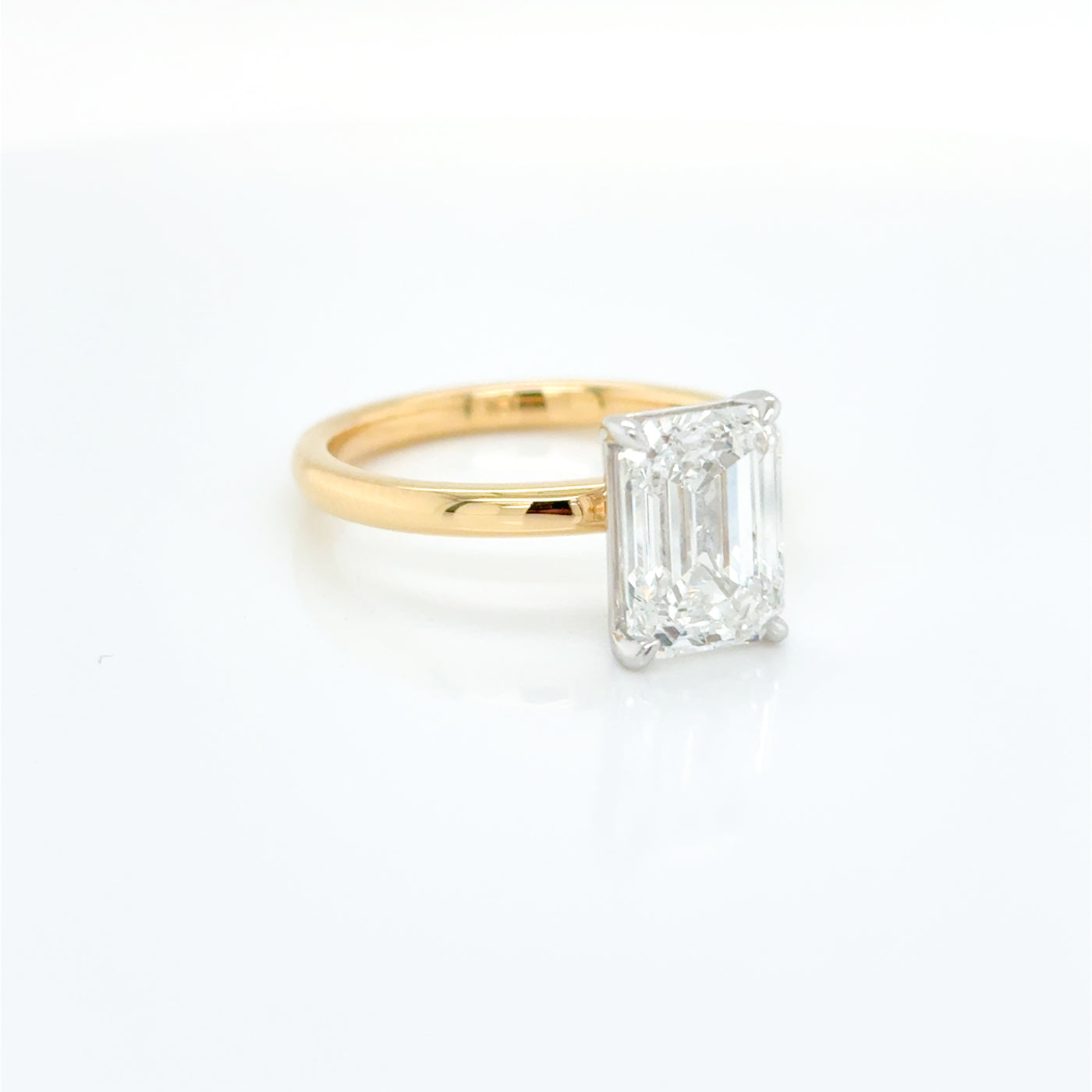 Emerald Cut 3.00ct Lab Diamond Claw Set Solitaire Engagement Ring