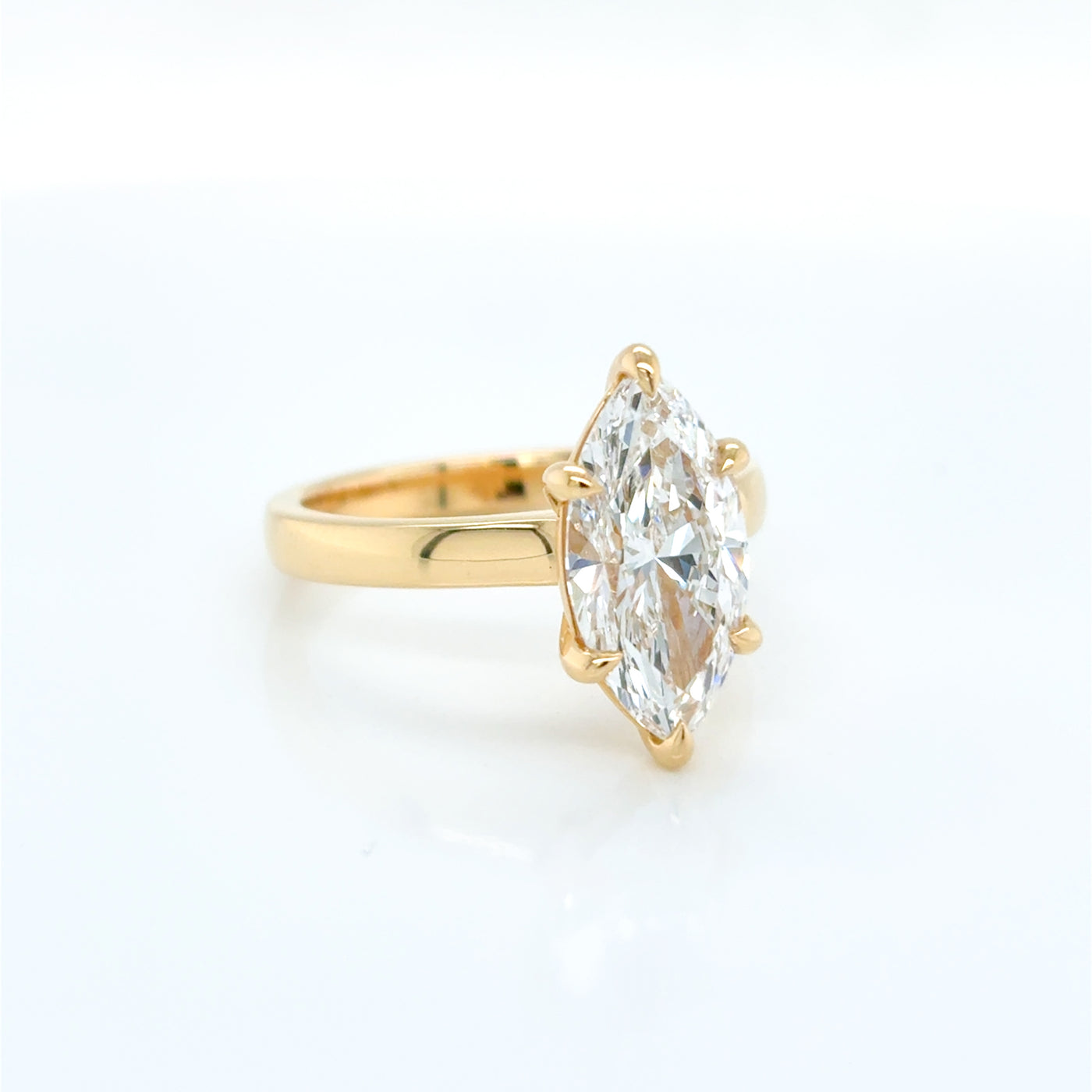 Marquise Cut 3.00ct Lab Diamond Claw Set Solitaire Engagement Ring
