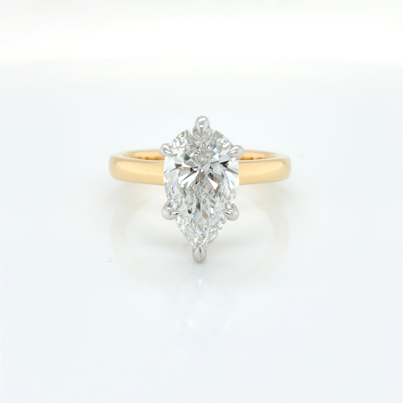 Pear Cut 3.00ct Lab Diamond Claw Set Solitaire Engagement Ring