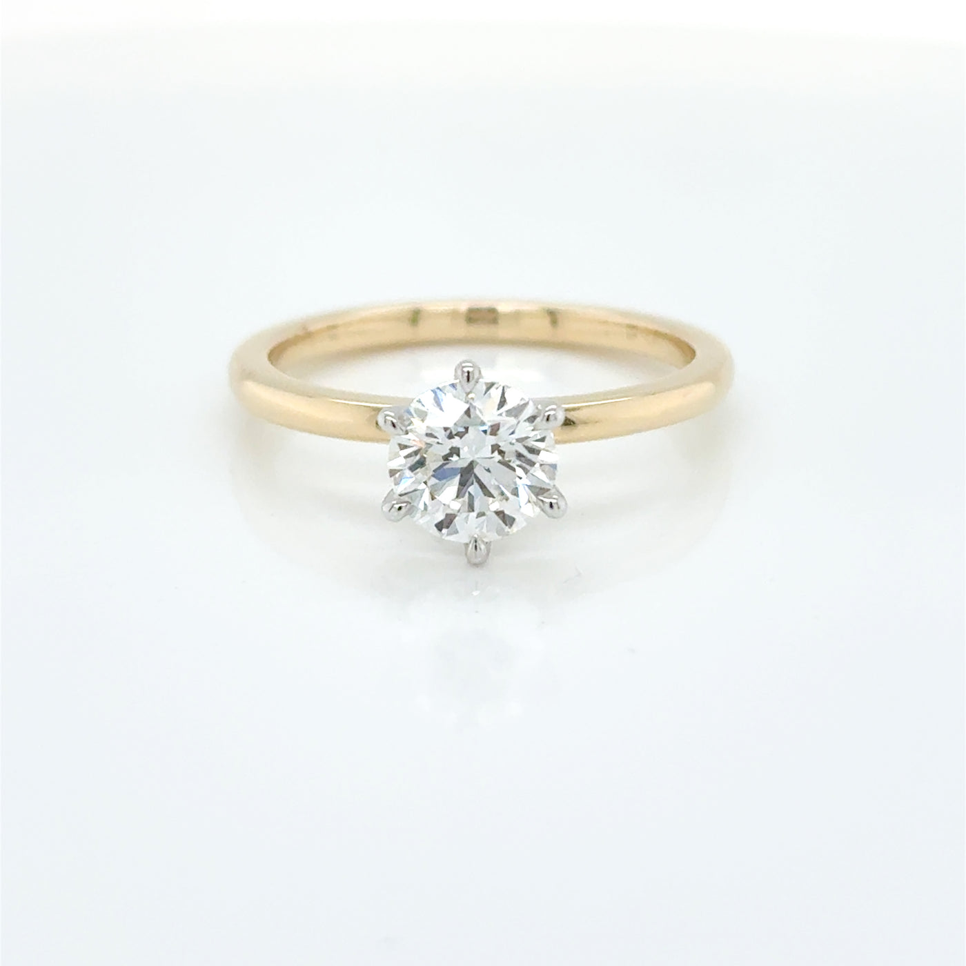 Round Brilliant Cut 1.00ct Lab Diamond Claw Set Solitaire Engagement Ring