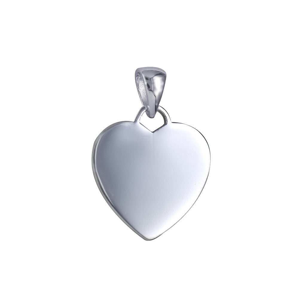 Sterling SilverHeart Engraving Shape Pendant