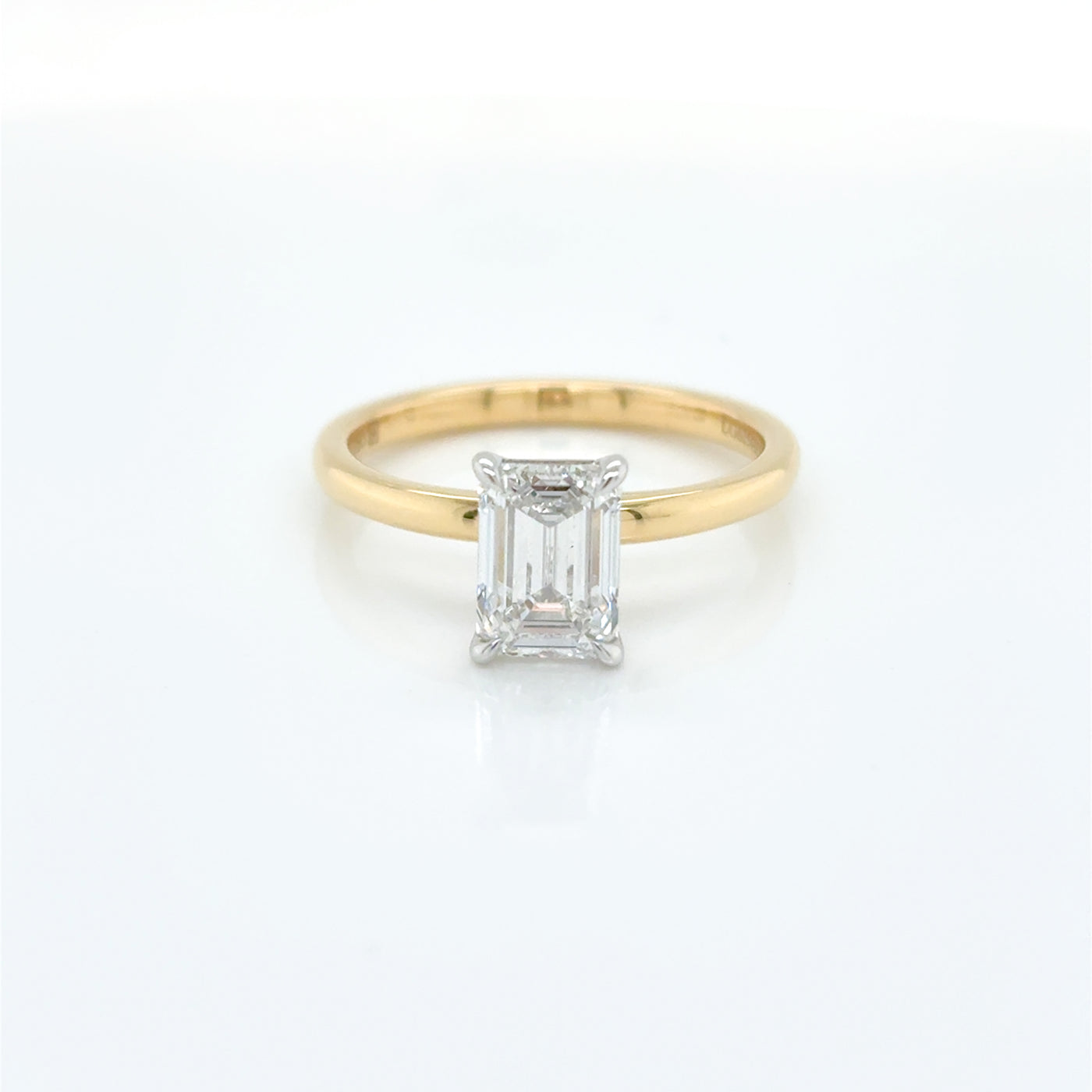 Emerald Cut 1.50ct Lab Diamond Claw Set Solitaire Engagement Ring