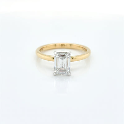 Emerald Cut 1.50ct Lab Diamond Claw Set Solitaire Engagement Ring