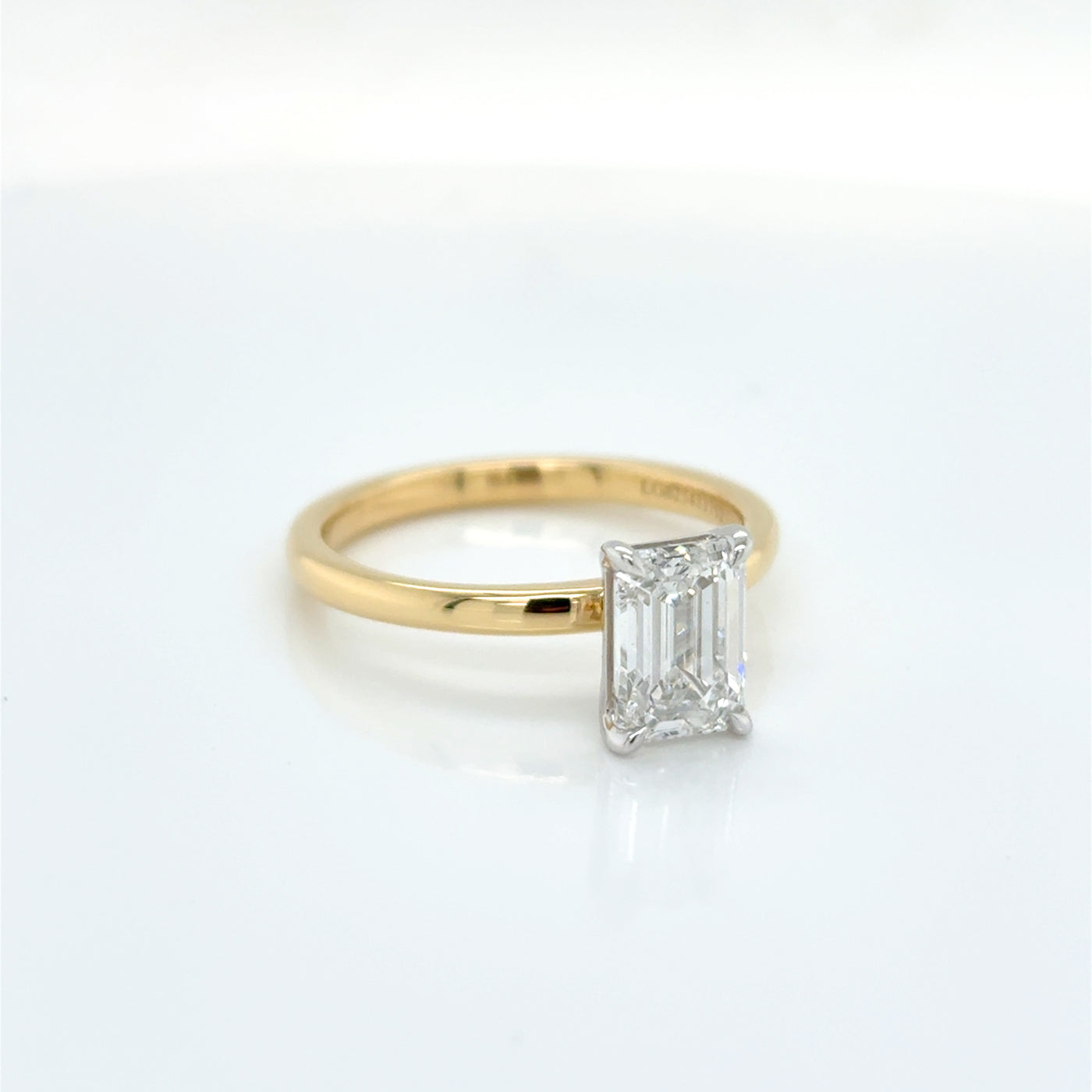 Emerald Cut 1.50ct Lab Diamond Claw Set Solitaire Engagement Ring